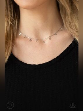 ❤️‍🔥5/$25❤️‍🔥 Charismatically Cupid Silver Choker Necklace